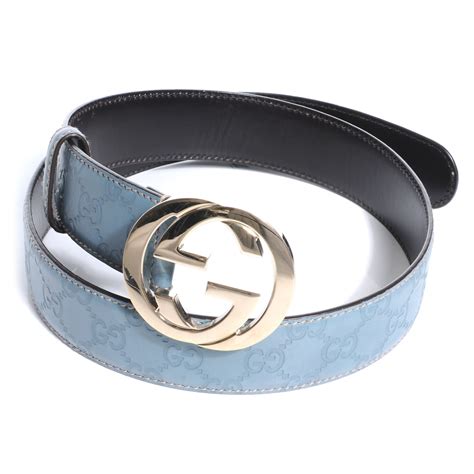 gucci blue belt